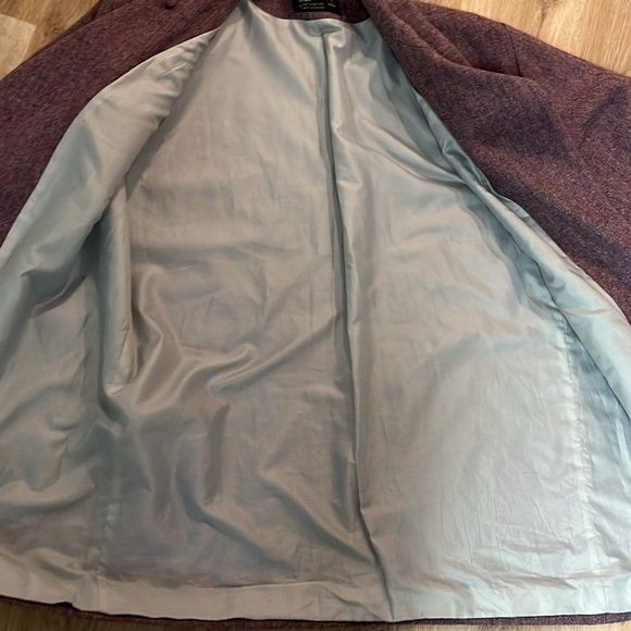 Cleo of Dublin Ireland Lavender Open Wool Long Jacket  with Pockets OS - Picture 5 of 8